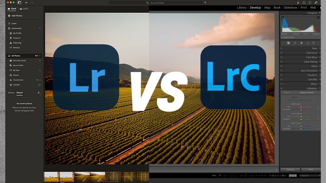 Rozdíl mezi Lightroom a Lightroom classic